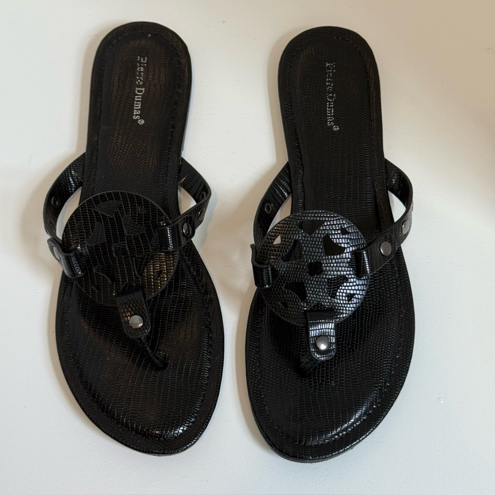 Pierre Dumas Limit 34 Black Sandals Size 9M